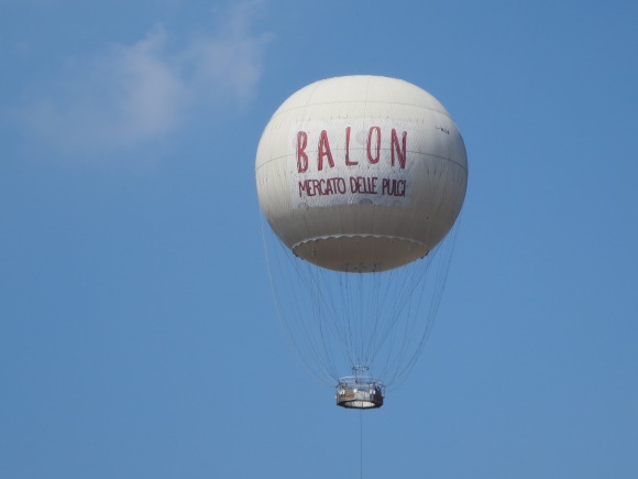 Taking a ride in the Turin Eye, the world's largest tethered hot-air balloon.